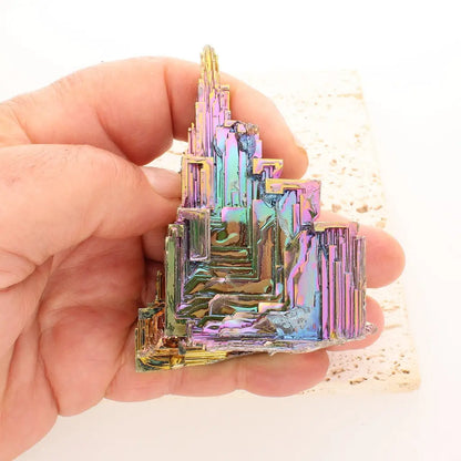 Get your Iridescent Bismuth Crystal Cityscape Cluster online now or in store at Forever Gems in Franschhoek, South Africa