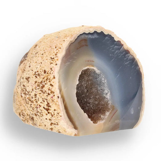 Get your Agate Geode - Stunning Brazilian Blue Grey Druzy Stone online now or in store at Forever Gems in Franschhoek, South Africa