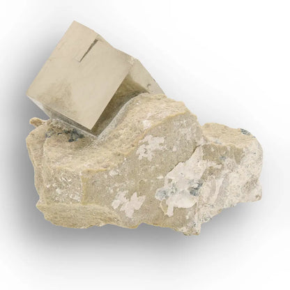 Get your Pyrite Cube in Matrix – Mirror-Finish Navajún Twin Formation online now or in store at Forever Gems in Franschhoek, South Africa