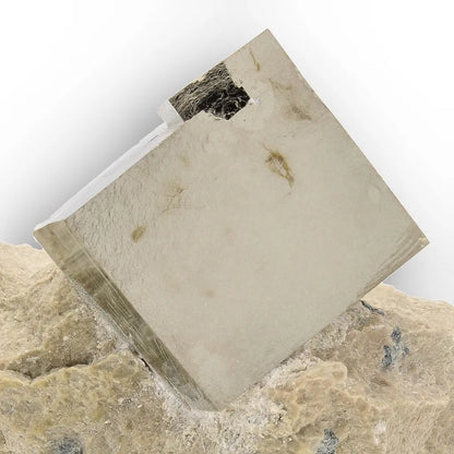 Get your Pyrite Cube in Matrix – Mirror-Finish Navajún Twin Formation online now or in store at Forever Gems in Franschhoek, South Africa