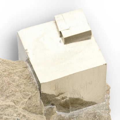Get your Pyrite Cube in Matrix – Mirror-Finish Navajún Twin Formation online now or in store at Forever Gems in Franschhoek, South Africa