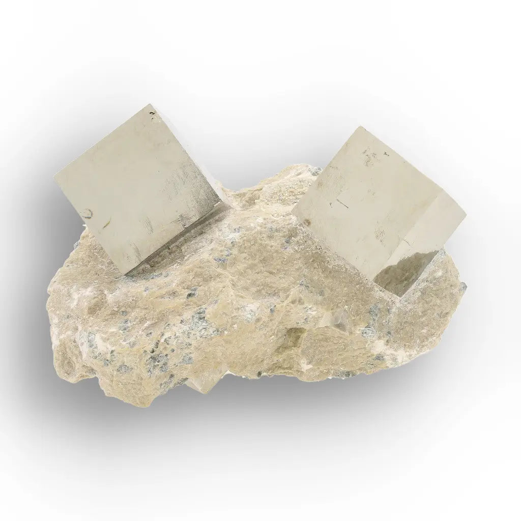 Get your Pyrite Double Cube Cluster with Matrix – Navajún, Spain online now or in store at Forever Gems in Franschhoek, South Africa