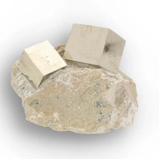 Get your Pyrite Double Cube with Micro Cubes in Matrix – Navajún, Spain online now or in store at Forever Gems in Franschhoek, South Africa