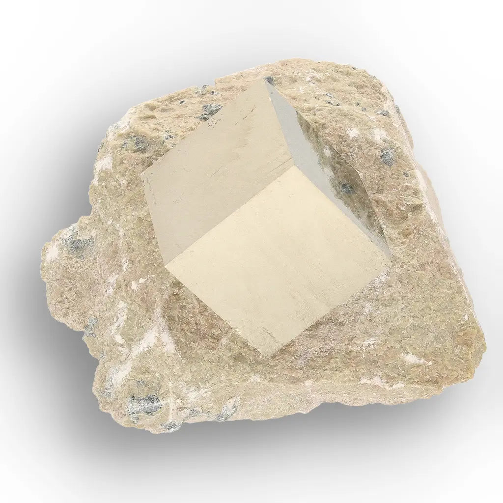 Get your Pyrite Cube on Matrix with Secondary Crystal Edge – Navajún, Spain online now or in store at Forever Gems in Franschhoek, South Africa