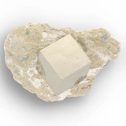 Get your Pyrite Cube on Matrix Navajun Spain Specimen online now or in store at Forever Gems in Franschhoek, South Africa