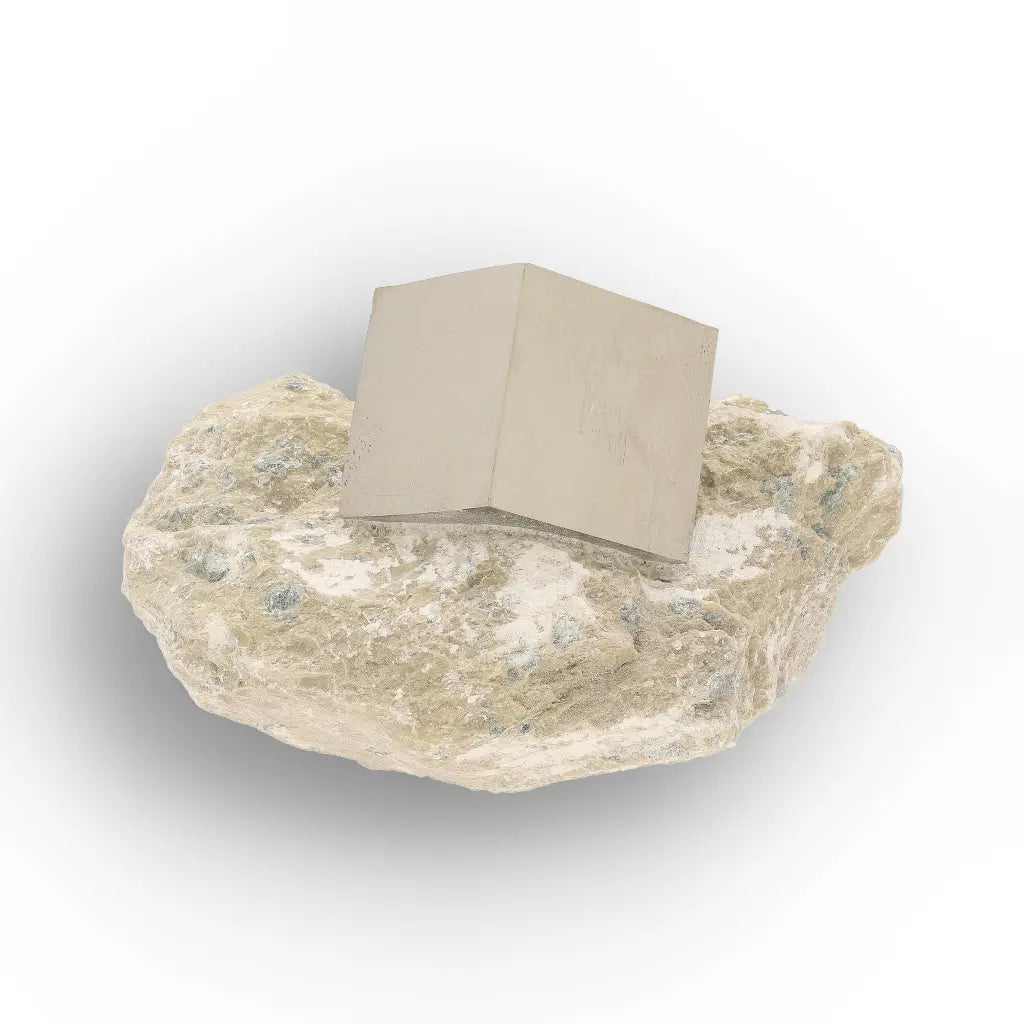 Get your Pyrite Cube on Matrix Navajun Spain Specimen online now or in store at Forever Gems in Franschhoek, South Africa
