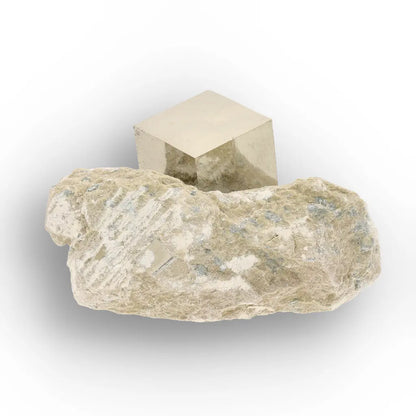Get your Pyrite Cube on Matrix Navajun Spain Specimen online now or in store at Forever Gems in Franschhoek, South Africa