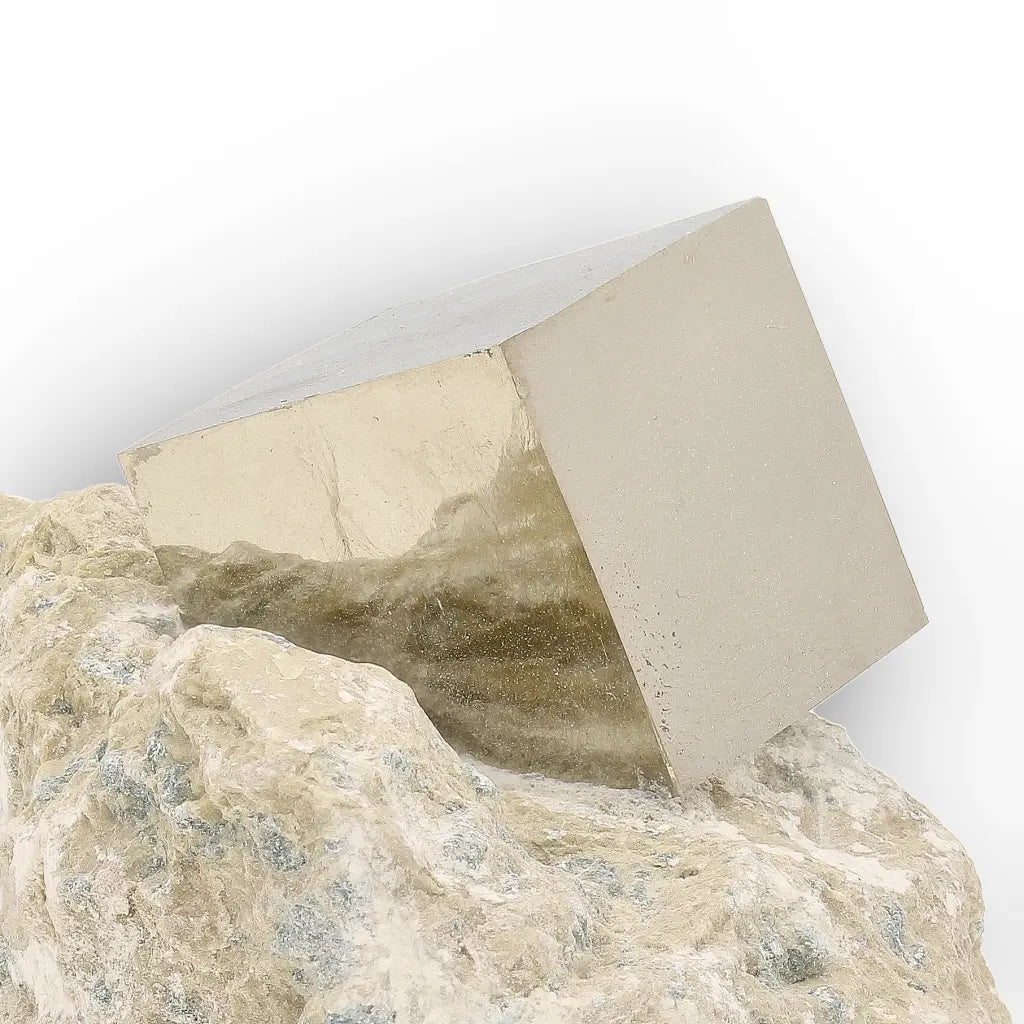 Get your Pyrite Cube on Matrix Navajun Spain Specimen online now or in store at Forever Gems in Franschhoek, South Africa