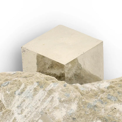 Get your Pyrite Cube on Matrix Navajun Spain Specimen online now or in store at Forever Gems in Franschhoek, South Africa