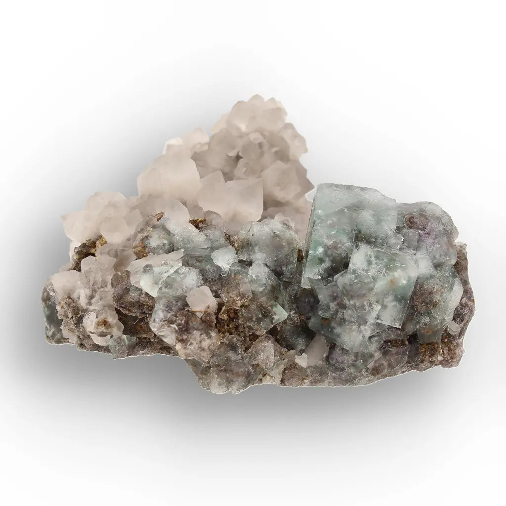 Okorusu Fluorite with Quartz Crystal Cluster from Namibia
