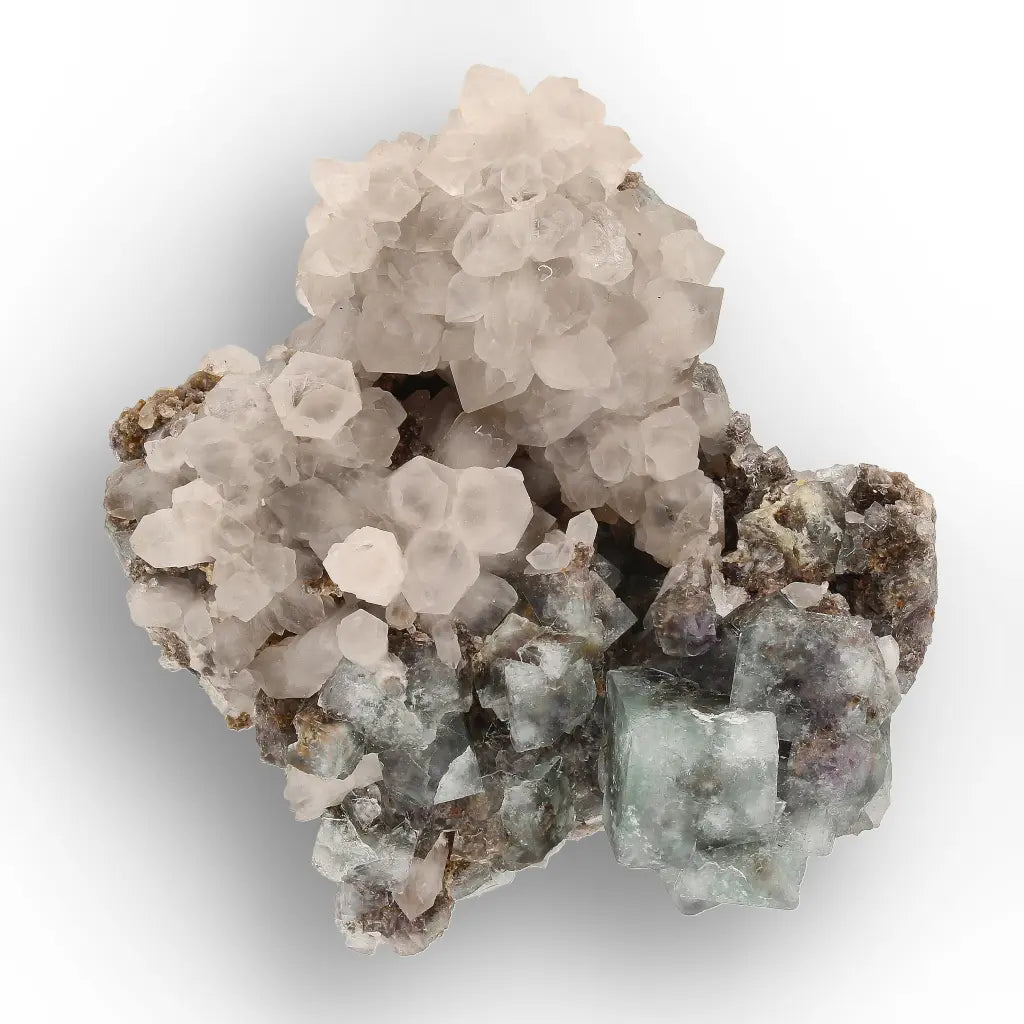 Okorusu Fluorite with Quartz Crystal Cluster from Namibia