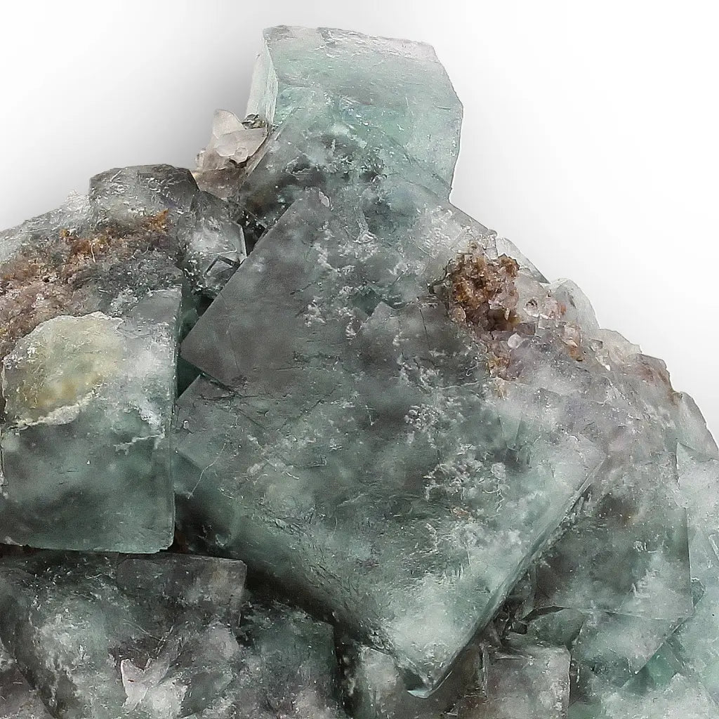 Sea Green Fluorite and Quartz from Okorusu Mine, Namibia
