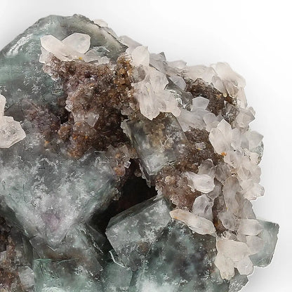 Sea Green Fluorite and Quartz from Okorusu Mine, Namibia