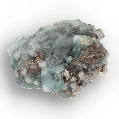 Sea Green Fluorite and Quartz from Okorusu Mine, Namibia