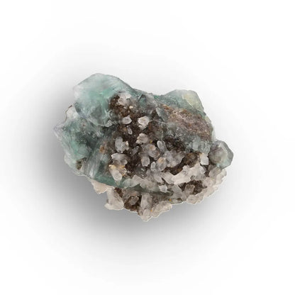 Sea Green Fluorite and Quartz from Okorusu Mine, Namibia