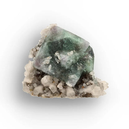 Sea Green Fluorite and Quartz from Okorusu Mine, Namibia