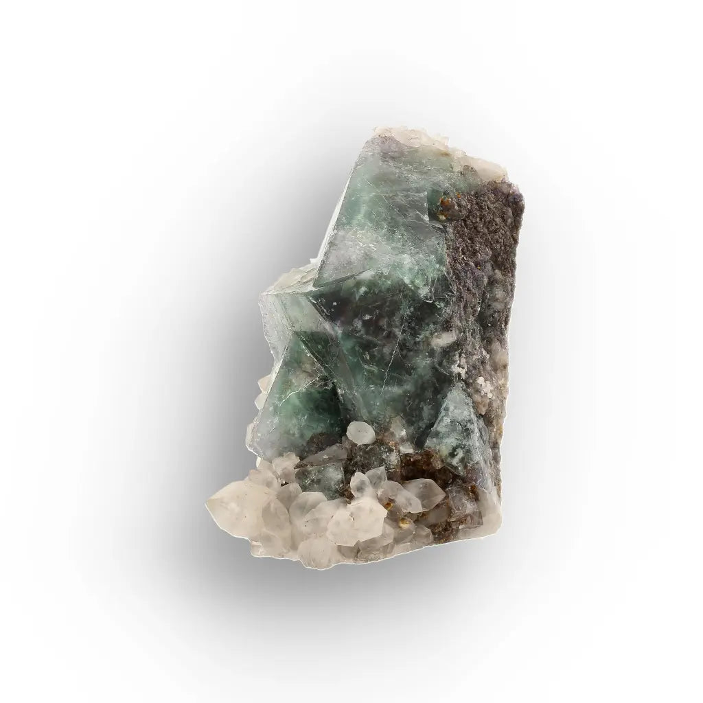 Sea Green Fluorite and Quartz from Okorusu Mine, Namibia