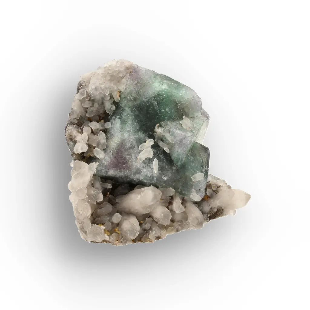 Sea Green Fluorite and Quartz from Okorusu Mine, Namibia