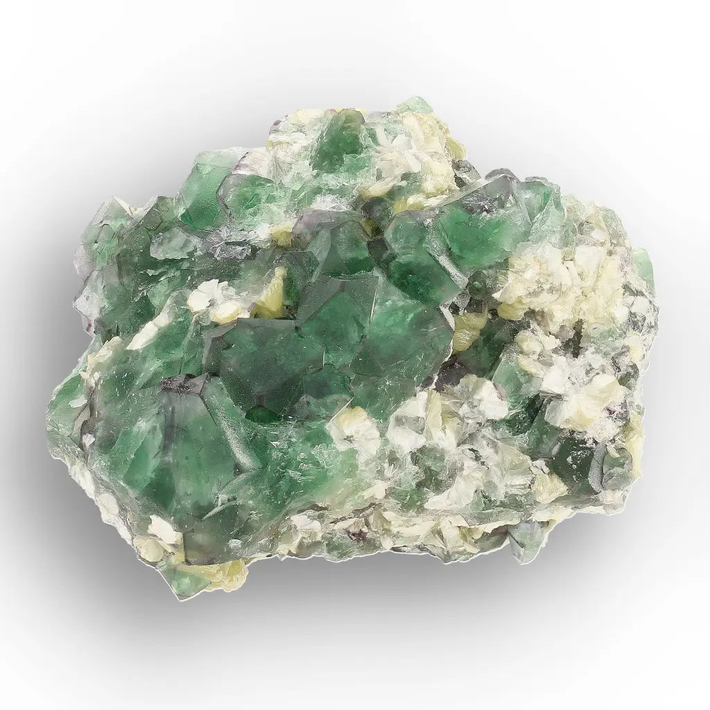 Emerald Green Fluorite with Muscovite from Erongo, Namibia