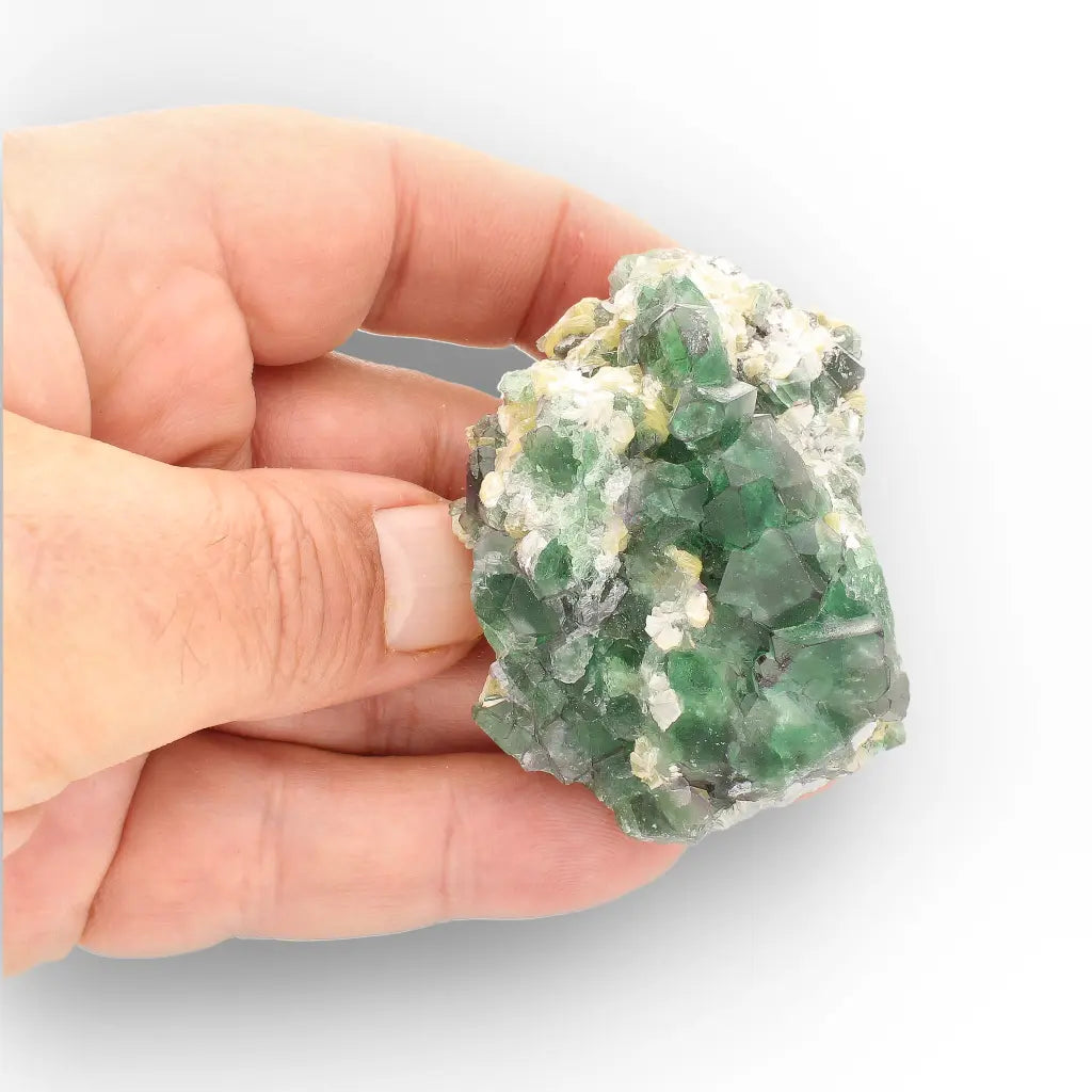 Emerald Green Fluorite with Muscovite from Erongo, Namibia