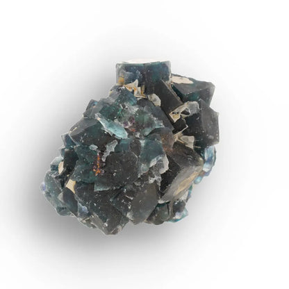 Deep Blue-Green Fluorite Cubes from Okorusu Mine, Namibia