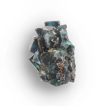 Deep Blue-Green Fluorite Cubes from Okorusu Mine, Namibia