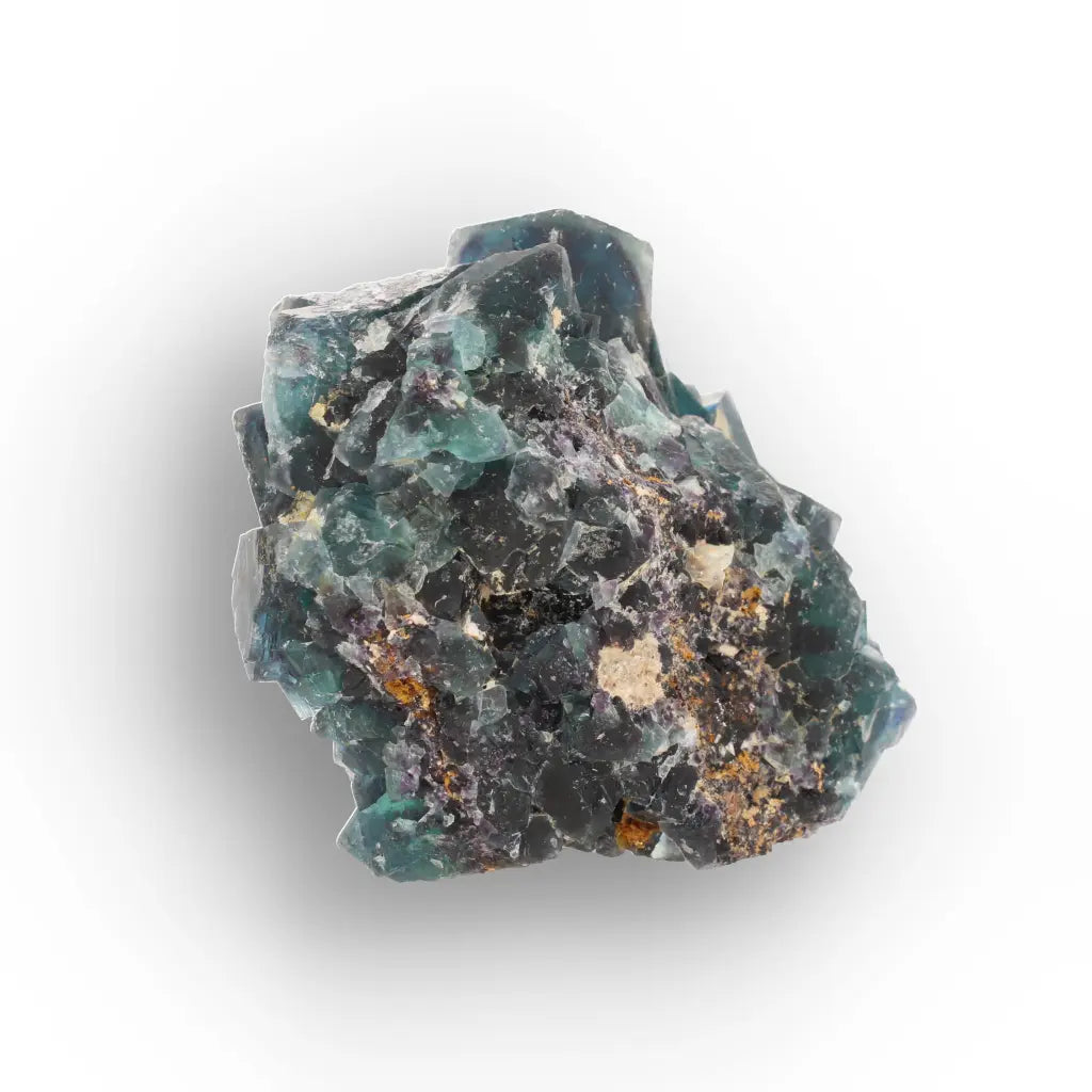 Deep Blue-Green Fluorite Cubes from Okorusu Mine, Namibia