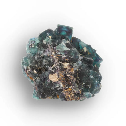 Deep Blue-Green Fluorite Cubes from Okorusu Mine, Namibia