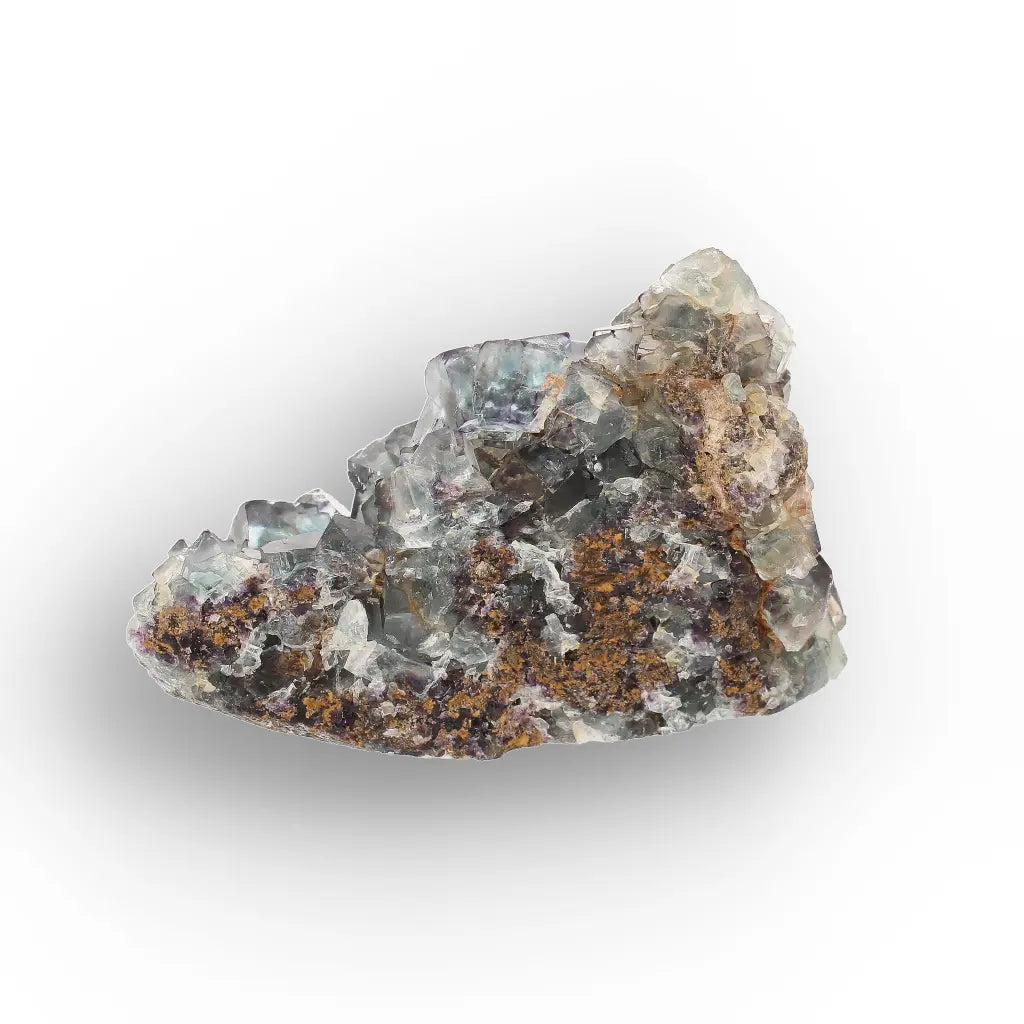 Smoky Blue Fluorite Crystal Cluster from Okorusu Mine, Namibia