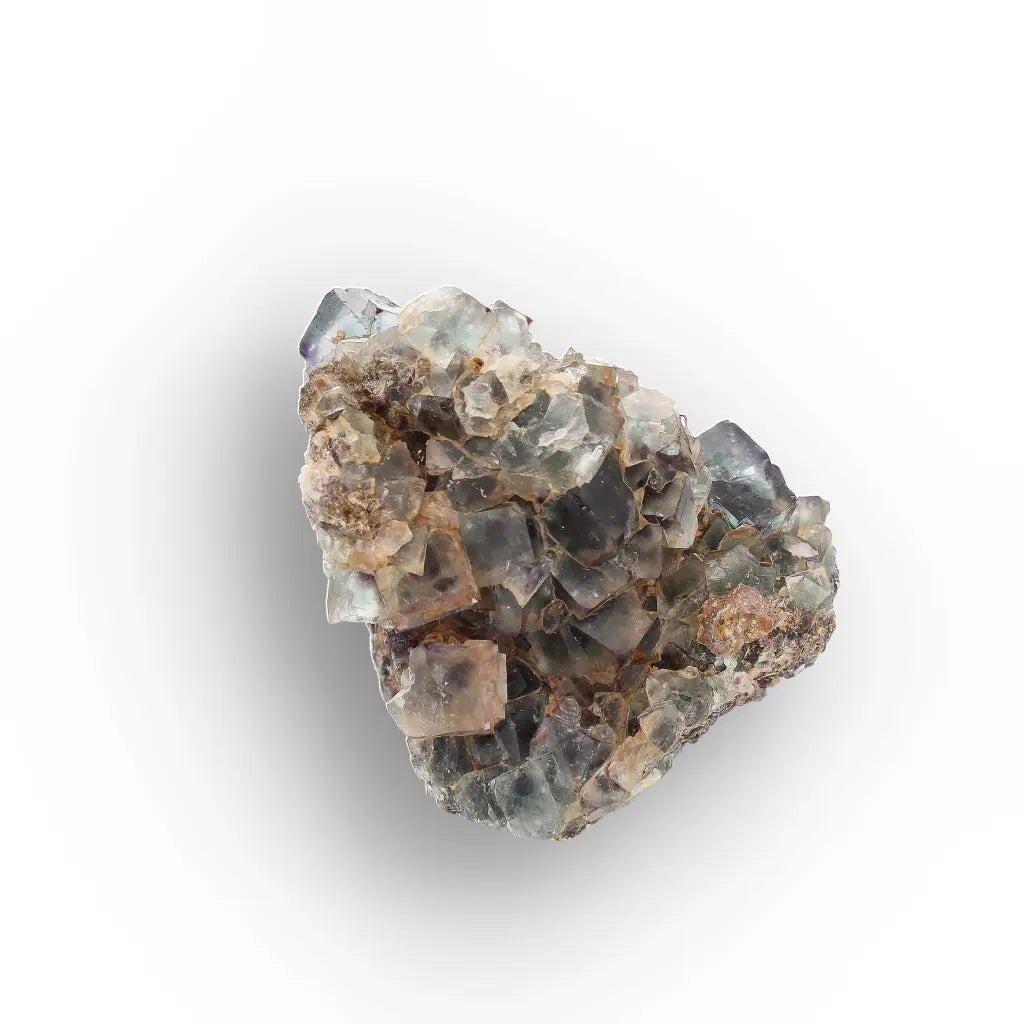 Smoky Blue Fluorite Crystal Cluster from Okorusu Mine, Namibia