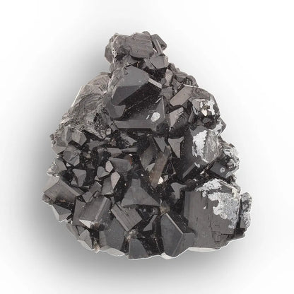 Schorl (Black Tourmaline) with Hyalite Opal & Smoky Quartz from Namibia