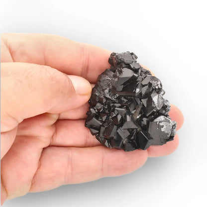 Schorl (Black Tourmaline) with Hyalite Opal & Smoky Quartz from Namibia