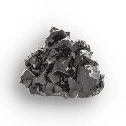 Schorl (Black Tourmaline) with Hyalite Opal & Smoky Quartz from Namibia