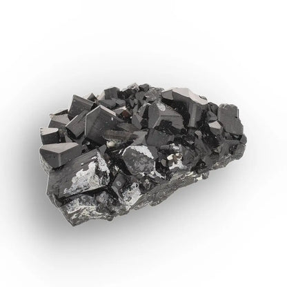 Schorl (Black Tourmaline) with Hyalite Opal & Smoky Quartz from Namibia
