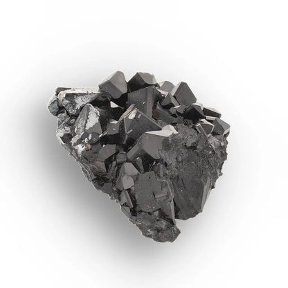 Schorl (Black Tourmaline) with Hyalite Opal & Smoky Quartz from Namibia