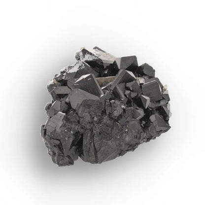 Schorl (Black Tourmaline) with Hyalite Opal & Smoky Quartz from Namibia