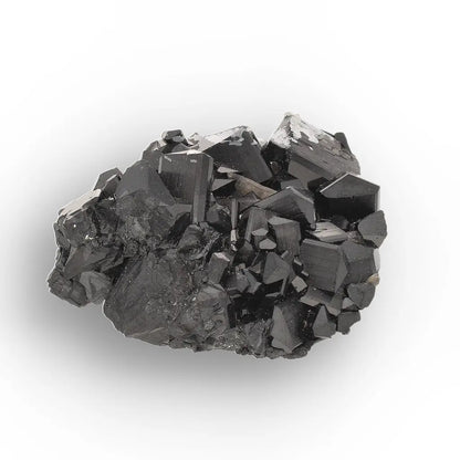 Schorl (Black Tourmaline) with Hyalite Opal & Smoky Quartz from Namibia