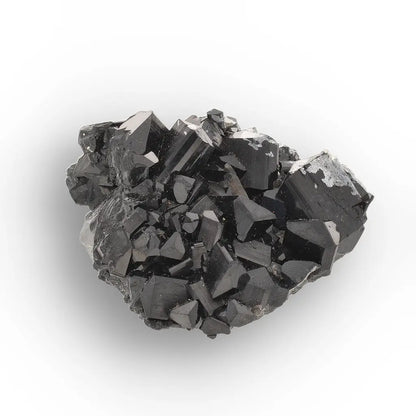 Schorl (Black Tourmaline) with Hyalite Opal & Smoky Quartz from Namibia
