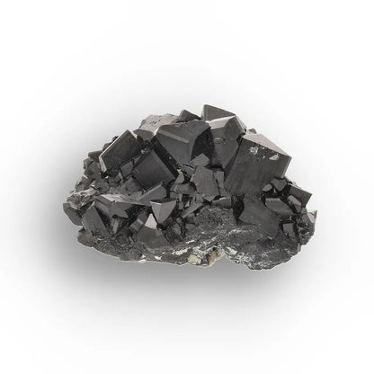 Jet-Black Schorl (Black Tourmaline) Crystal Cluster from Namibia