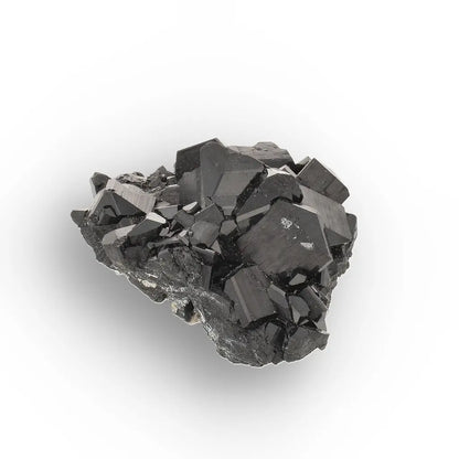 Jet-Black Schorl (Black Tourmaline) Crystal Cluster from Namibia