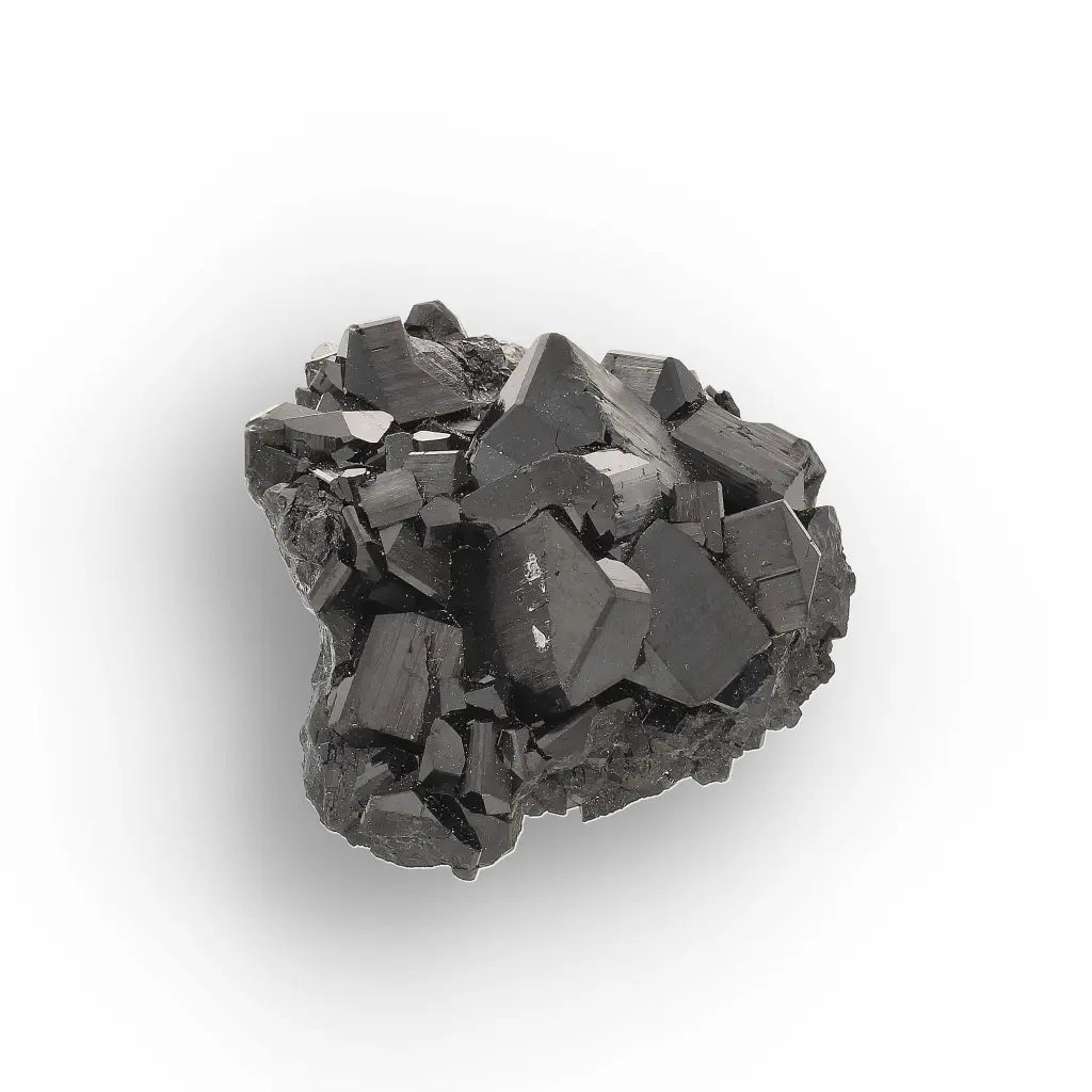 Jet-Black Schorl (Black Tourmaline) Crystal Cluster from Namibia
