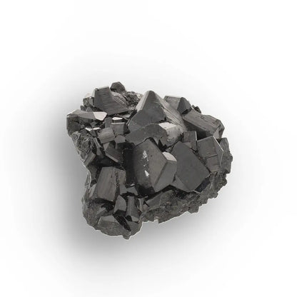Jet-Black Schorl (Black Tourmaline) Crystal Cluster from Namibia
