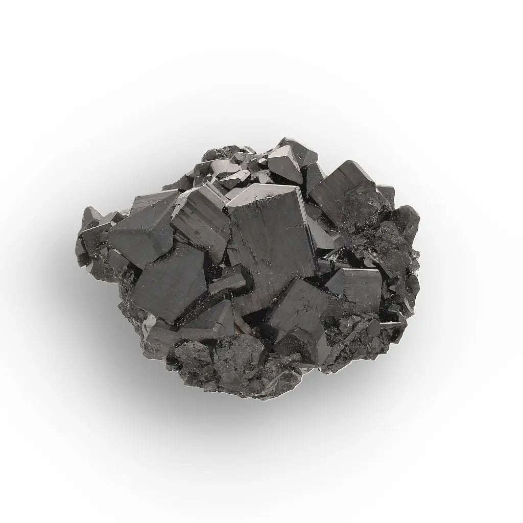 Jet-Black Schorl (Black Tourmaline) Crystal Cluster from Namibia