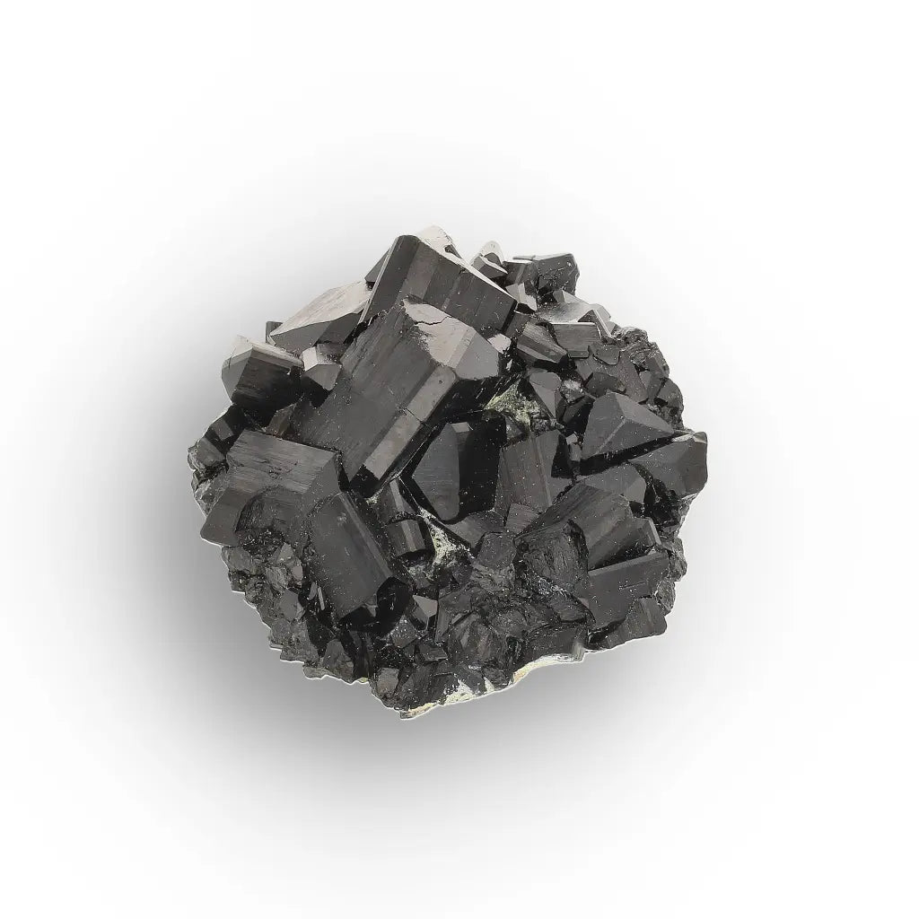 Jet-Black Schorl (Black Tourmaline) Crystal Cluster from Namibia