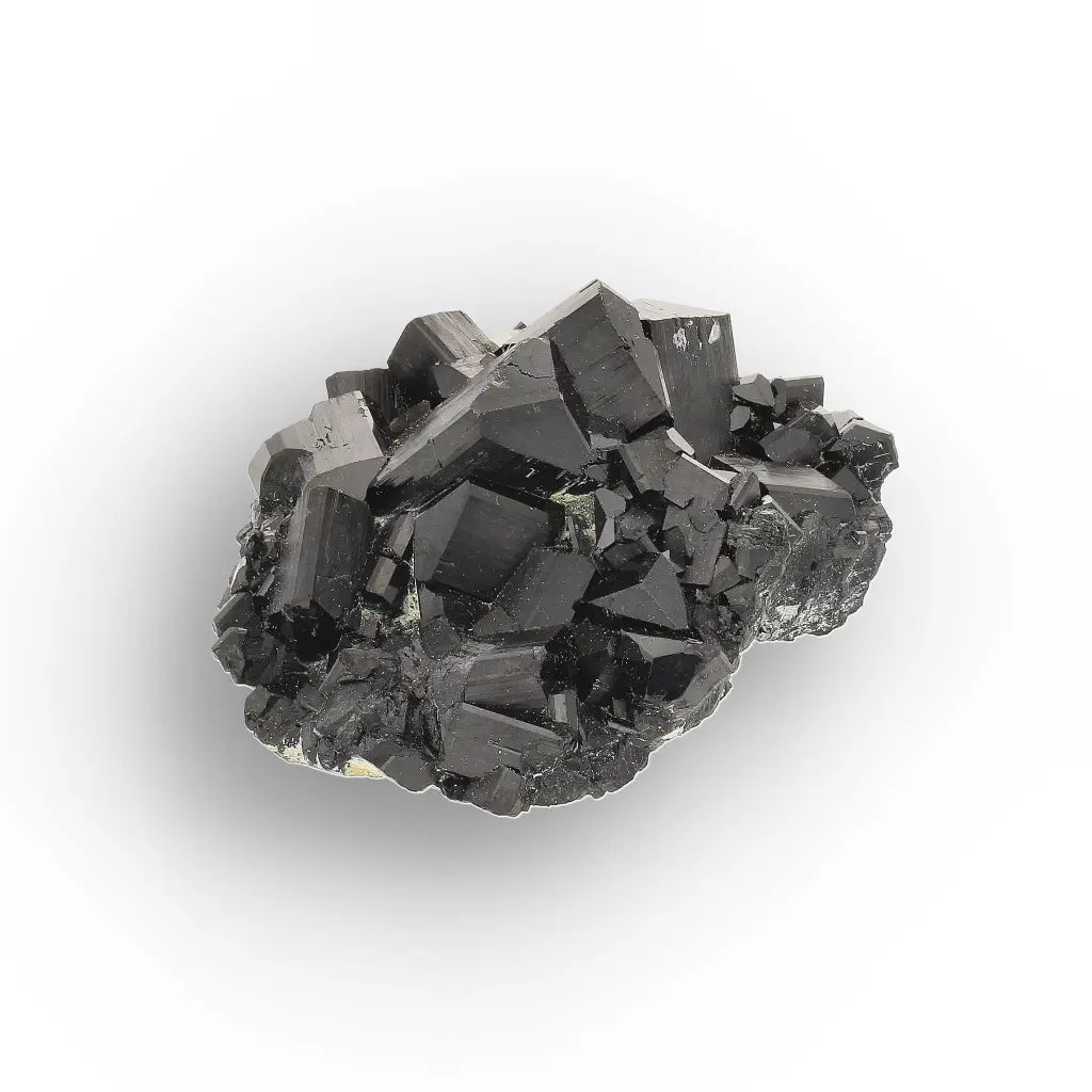Jet-Black Schorl (Black Tourmaline) Crystal Cluster from Namibia