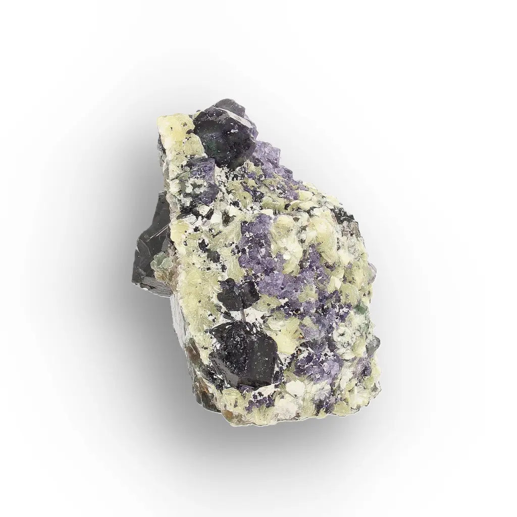 Black Tourmaline with Fluorite & Muscovite from Namibia