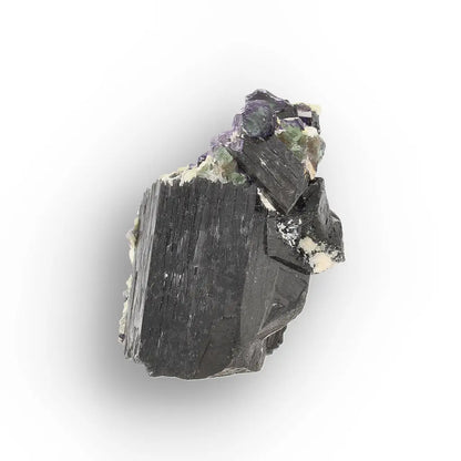 Black Tourmaline with Fluorite & Muscovite from Namibia
