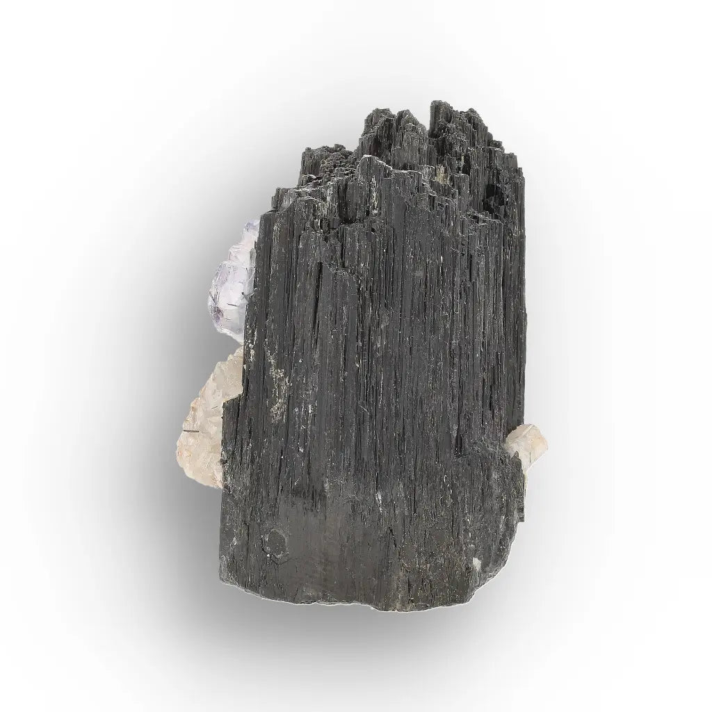 Black Tourmaline with Fluorite & Goshenite from Namibia