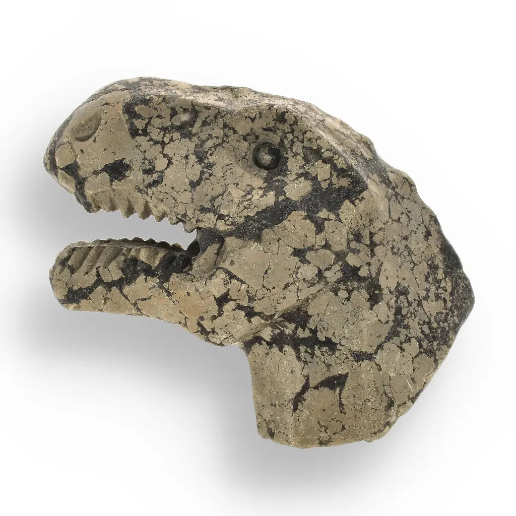 Get your T-Rex Golden Beast: Pyrite Head Carving online now or in store at Forever Gems in Franschhoek, South Africa