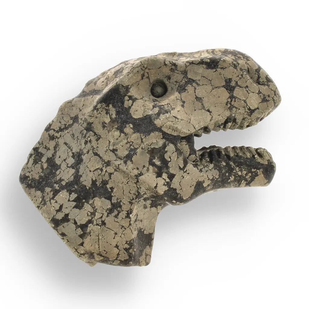 Get your T-Rex Golden Beast: Pyrite Head Carving online now or in store at Forever Gems in Franschhoek, South Africa